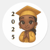 Shining Bright 2025 Afstuderen Ronde Sticker (Voorkant)