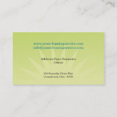 Shining Bright Cleaning Service Visitekaartje (Achterkant)