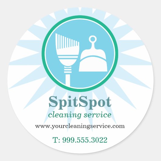Shining Bright Cleaning Services-Sticker Ronde Sticker (Voorkant)