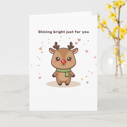 Shining Bright Just for You Cute Puchi Dōshi Kaart (Gele Bloem)