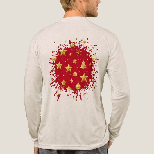 Shining Bright on Christmas Night  Tri-Blend Shirt (Achterkant volledig)