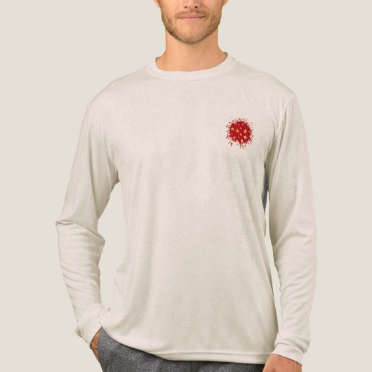 Shining Bright on Christmas Night  Tri-Blend Shirt (Voorkant volledig)