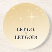 Shining Cross Let Go Let God Stars Zandsteen Onderzetter (Voorkant)