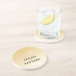 Shining Cross Let Go Let God Stars Zandsteen Onderzetter