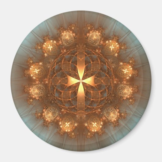 Shining Cross Mandala Magneet (Voorkant)