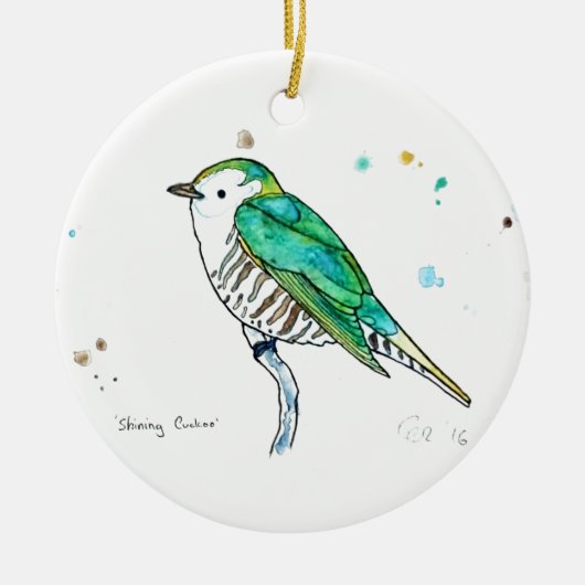 Shining Cuckoo Keramisch Ornament (Voorkant)