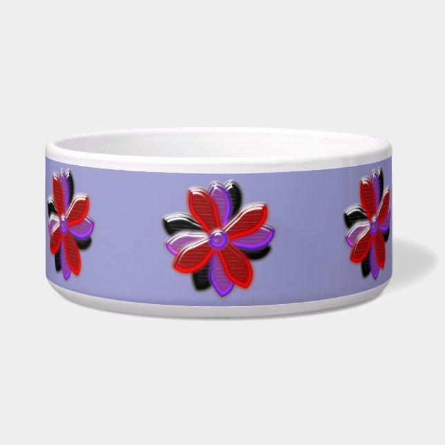 Shining Daisy Flower Dog Bowl Voerbakje (Voorkant)