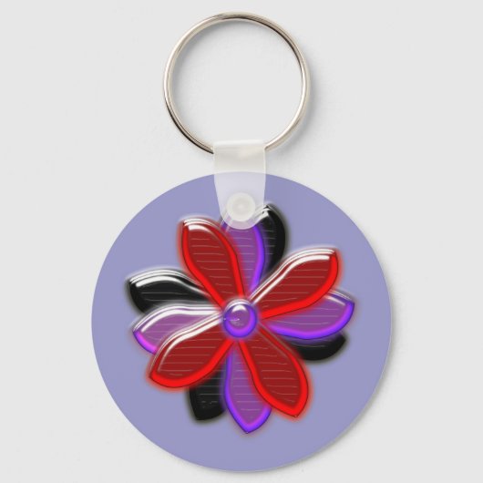 Shining Daisy Flower Sleutelhanger (Voorkant)