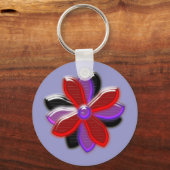 Shining Daisy Flower Sleutelhanger (Voorkant)