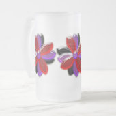 Shining Daisy Flowers Large Frosted Glass Mok (Voorkant links)