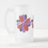Shining Daisy Flowers Large Frosted Glass Mok (Links)
