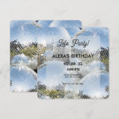 Shining Disco Ball Party Kaart (Voorkant / Achterkant)