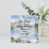 Shining Disco Ball Party Kaart (Staand voorkant)