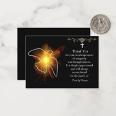 Shining Dove na begrafenis bedankkaarten Notitiekaartje (Voorkant / Achterkant in situ)