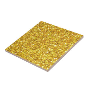 Shining Gold Glitter Naadloos Patroon Tegeltje