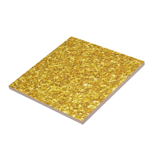 Shining Gold Glitter Naadloos Patroon Tegeltje (Zijkant)