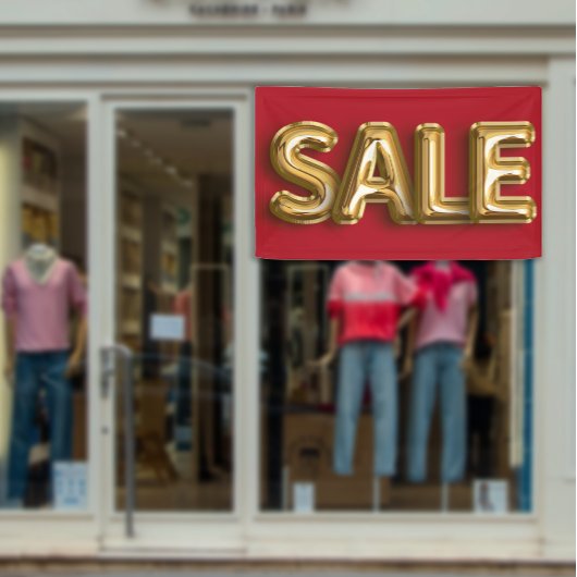 Shining Gold SALE Ballon Store Promotie Spandoek