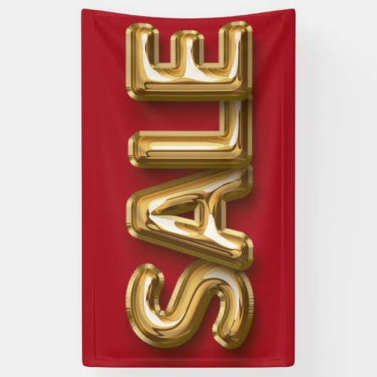 Shining Gold SALE Ballon Store Promotie Spandoek (Verticaal)