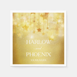 Shining Gold Stars Trouwservet Servetten
