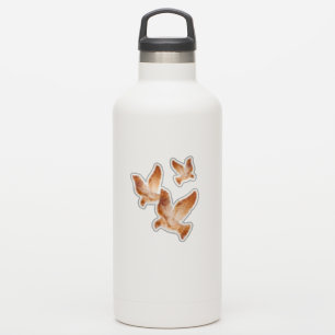 Shining Golden Doves Sticker