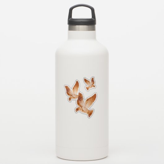 Shining Golden Doves Sticker (Waterfles)