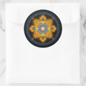 Shining golden Round Mandala Ronde Sticker (Tas)