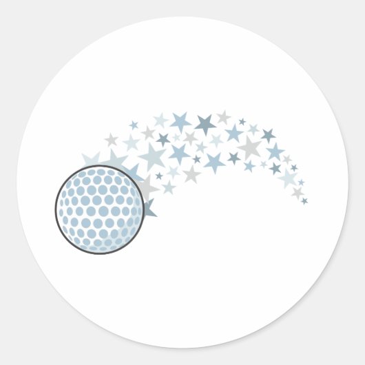 Shining Golf Star Ronde Sticker (Voorkant)