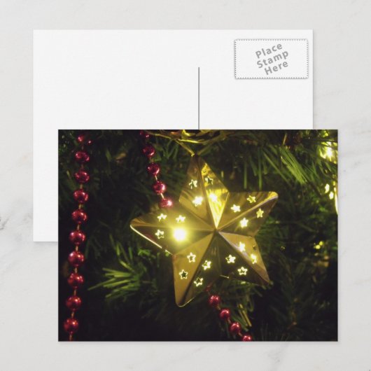 Shining Holiday Star Christmas Lights Feestdagenkaart (Voorkant / Achterkant)