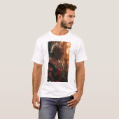 Shining Knight in Red Armor Middeleeuwse Fantasy T T-shirt (Voorkant volledig)
