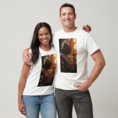Shining Knight in Red Armor Middeleeuwse Fantasy T T-shirt (Unisex)