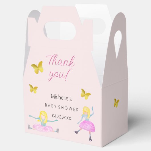 Shining Like A Girl Waterverf Illustratie Bedankdoosjes (Geopend)