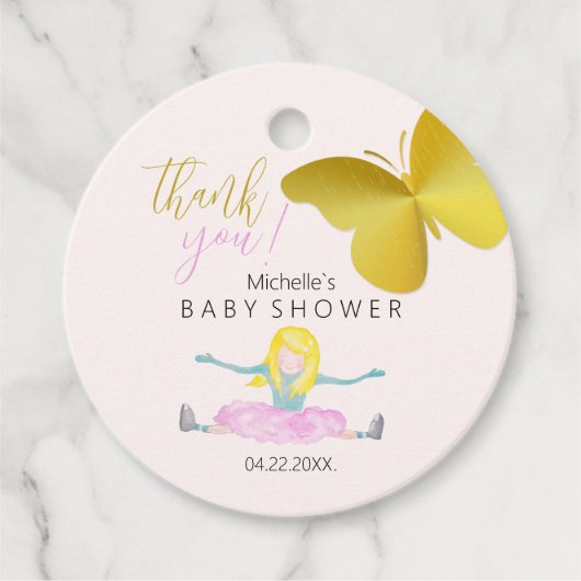 Shining Like A Girl Waterverf Illustratie Bedankjes Labels (Voorkant)