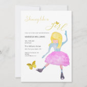Shining Like a Girl Waterverf Illustratie Feestdagenkaart (Voorkant)