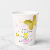 Shining Like A Girl Waterverf Illustratie Papieren Bekers (Achterkant)