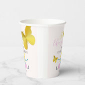 Shining Like A Girl Waterverf Illustratie Papieren Bekers (Rechts)