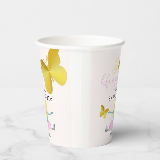 Shining Like A Girl Waterverf Illustratie Papieren Bekers (Rechts)