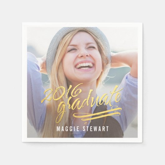 Shining Moment Foto Afstuderen servetten (Voorkant)