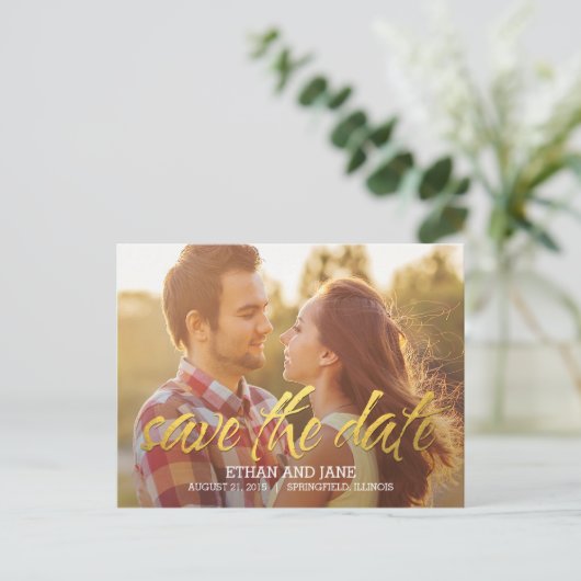 Shining Moment Opslaan van de datum Briefkaart (Staand voorkant)