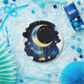 Shining Moon & Stars Baby shower Party Papieren Bordje (Feest)