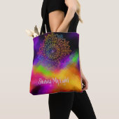 Shining My Light Mandala Meerkleurig Abstract Tote Bag (Dichtbij)