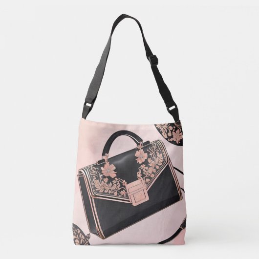 Shining O Pink Purse AI-kunst Crossbody Tas (Achterkant)
