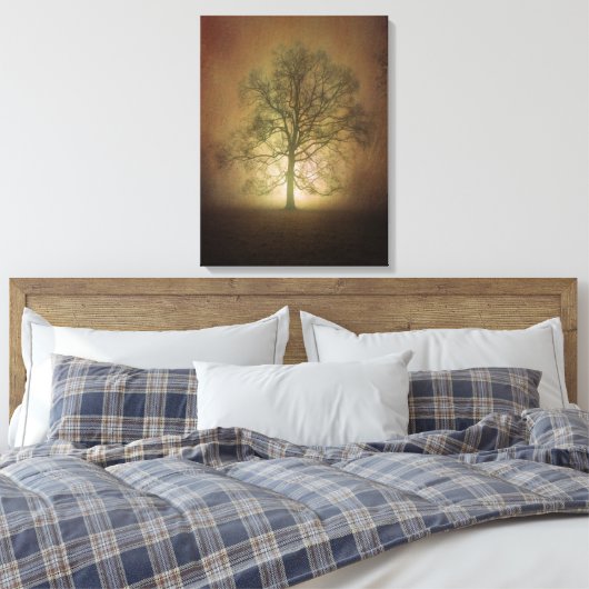 Shining Oak Tree Canvas Print (Insitu (Slaapkamer))