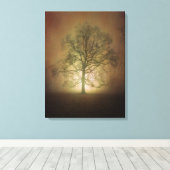 Shining Oak Tree Canvas Print (Insitu (Houten vloer))