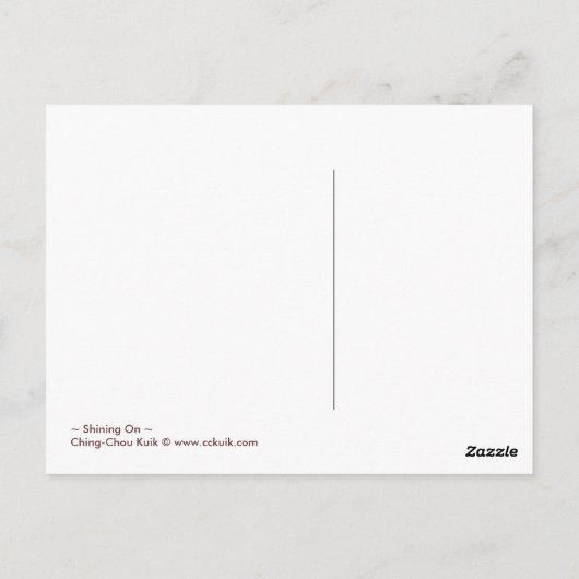 Shining On - Briefkaart (Achterkant)