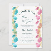 Shining Pink and Blue Macarons Geslacht onthullen Kaart (Voorkant)