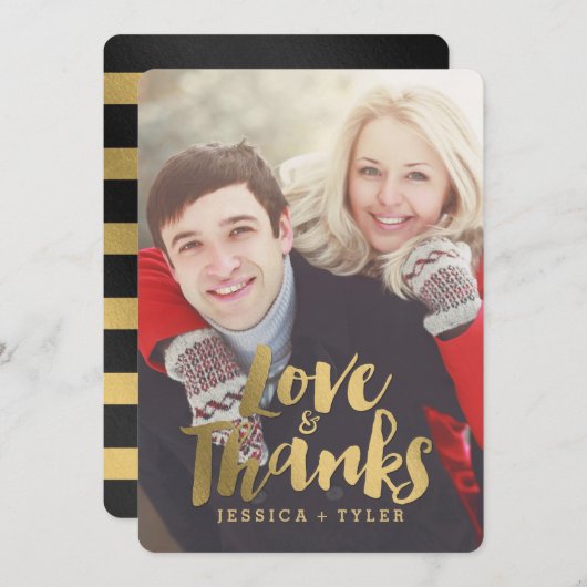 Shining Promise Bruiloft Dank u kaart (Voorkant / Achterkant)