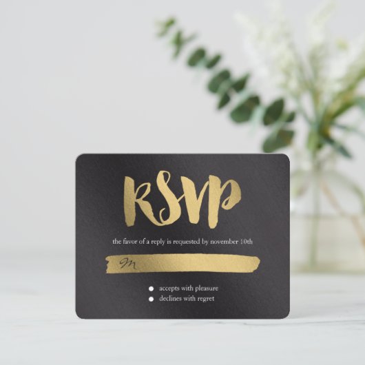 Shining Promise Bruiloft RSVP Kaart (Staand voorkant)