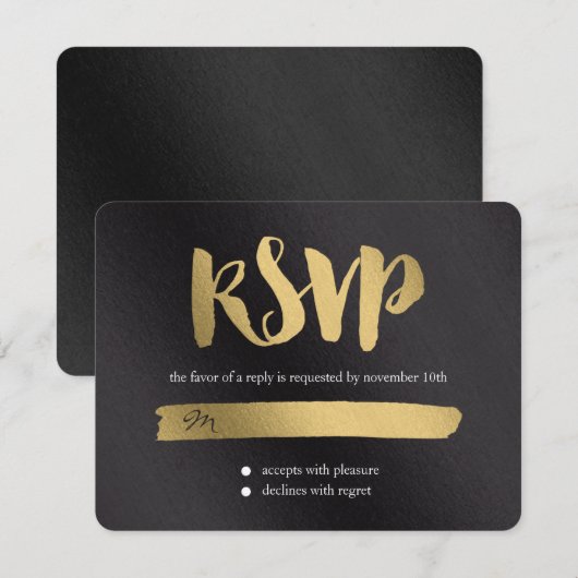 Shining Promise Bruiloft RSVP Kaart (Voorkant / Achterkant)