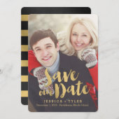 Shining Promise Sla de datum fotokaart op Save The Date (Voorkant / Achterkant)