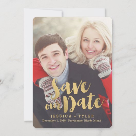 Shining Promise Sla de datum fotokaart op Save The Date (Voorkant)